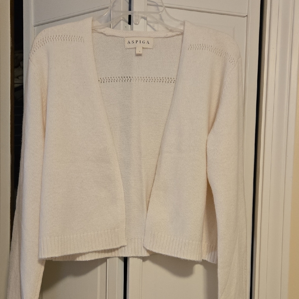 Aspiga Women's Cream Cardigan Sweater